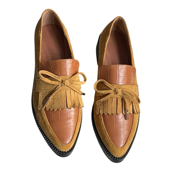 Source Unknown Brown Loafers with Fringe Detail NWOT - Picture 1 of 8